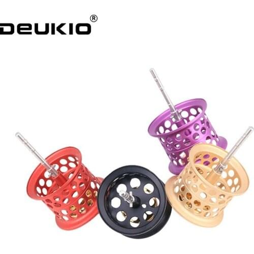 DEUKIO Spool Baitcasting Reel D Brand Black Spider Modification DIY Micro Object Light Fishing Parts Wire Line Cup Feeder Carp