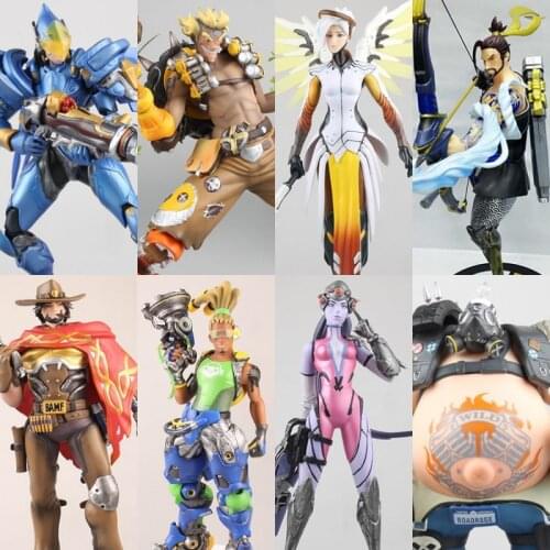 Hasbro Overwach Mercy Hanzo Widow Reaper Junkrat Tracer Widowmaker Genji Action Figure Model Toys