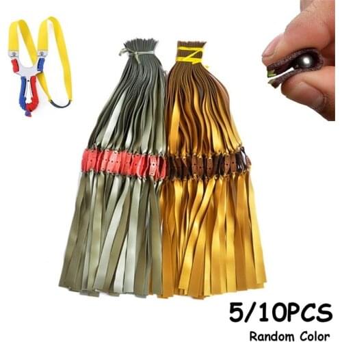 10PCS 1mm Resilient Shooting Accessory Catapult Latex Tape Flat Slingshots Elastic Band Slingshot Rubber Band
