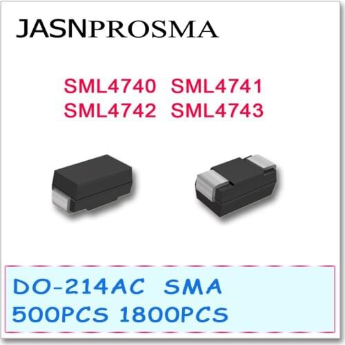 JASNPROSMA SML4740 SML4741 SML4742 SML4743 DO-214AC 500PCS 1800PCS High quality SML SMD SMA