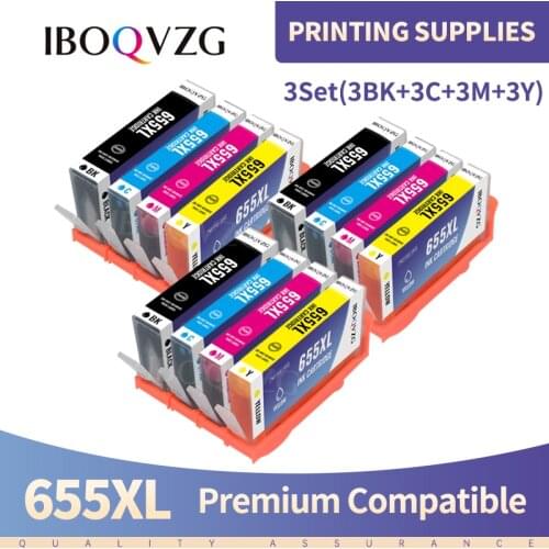 IBOQVZG Compatible 109A 110A Ink Cartridge Replacement for HP 655 HP655 for deskjet 3525 5525 4615 4625 4525 6525 6625 Printer
