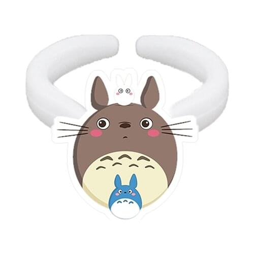 Anime Totoro Resin Finger Rings adjustable Acrylic Ring for children New year 2020 Jewelry