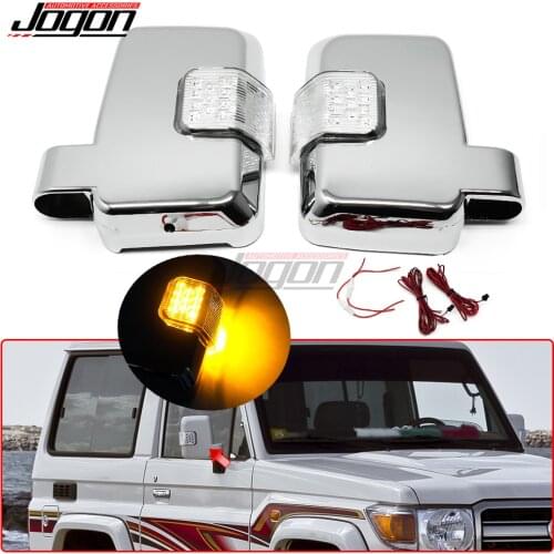 Car LED Replace Rearview Side Wing Mirror Cover For Toyota Land Cruiser FJ70 FJ76 FJ79 LC76 LC77
