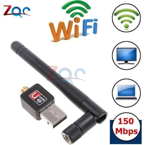 Mini PC 150Mbps wifi adapter 150M USB WiFi antenna Wireless Computer Network Card 802.11n/g/b LAN PC wifi adapter with Antenna