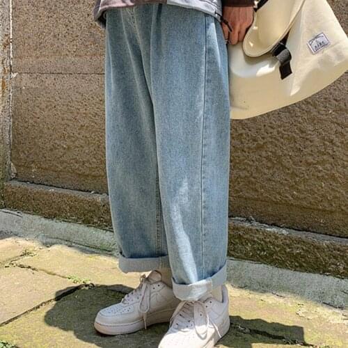 2021 Men Baggy Oversized Jeans Pants Mens Hip Hop Harem Denim Wide-leg Pants Vintage Casual Women Denim Pants Straight Pants