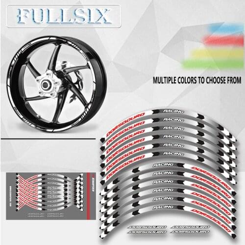 Motorcycle Thick Edge Outer Rim Sticker Stripe 17inch Wheel Decals For Aprilia DORSODURO 750 FACTORY DORSODURO 1200 ABS