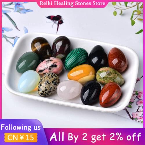 Egg Shaped Stone Natural Healing Crystal Quartz Obsidian Minerale Gemstone Reiki Home Decoration Wholesale Craft DIY Gifts Toys