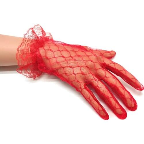 New Sexy Lace Mesh See-through Gloves Retro Dress Wedding Dress Hand Sleeve Bride Cosplay Costume Womens Erotic Accessories