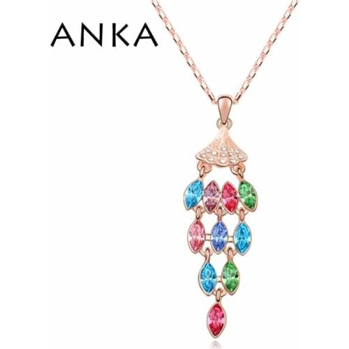 Collares Pendant Necklace Peacock Long Crystal Necklaces Women Designer Fashion Jewelry Crystals from Austria #100763
