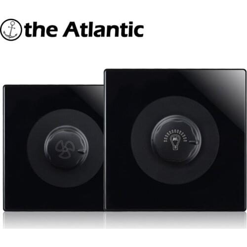 Ceiling Fan Speed Control Switch Light Dimmer Switch Adjustable Brightness Controller Wall Switch Black Glass Switch