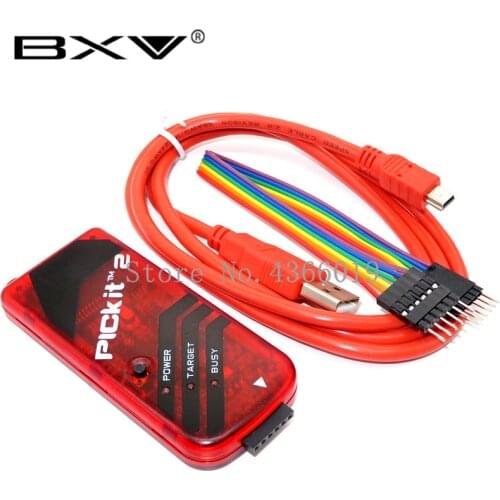 PICKIT2 PIC Kit2 Simulator PICKit 2 Programmer Emluator Red Color w/USB cable Dupond Wire