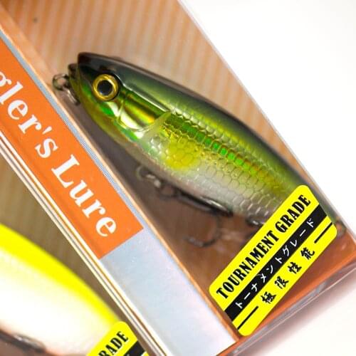 55mm 6.2g Topwater Hard Bait Fishing Lures, Countbass Wobblers Freshwater Plug Bass Fishing