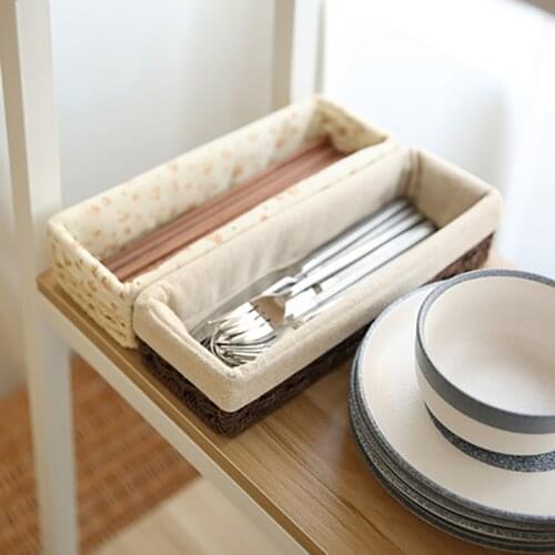 Simple Japanese chopsticks tableware storage box Kitchen Fork Spoon storage box stationery box Tableware Set storage box
