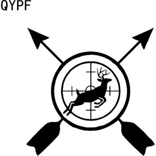 QYPF 15.9*15.8CM Archery Outdoor sport Hunting Decor Car Sticker Extreme Movement Vinyl Silhouette C16-1776