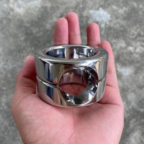 Detachable large Heavy Duty Male Scrotum Stretcher Metal Penis Lock Bondage Cock Ring Delay Ejaculation BDSM Sex Toy For men CBT