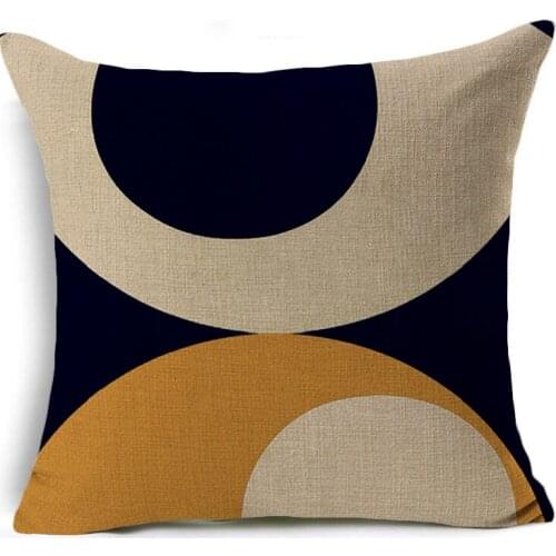 Modern Abstract Cushion Cover Circle Mountain Sofa Pillow Cases Bedroom Home Decor Car Office Holiday Decorative Accessories