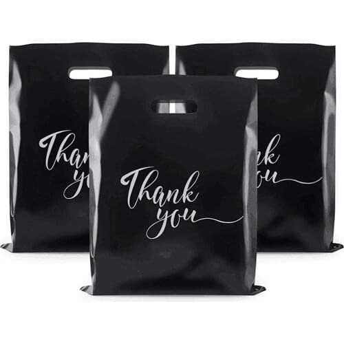 General Use Thanks Poly Mailer Adhesive Envelopes Bag Black White Courier Dress T-shirt Trousers Sweater Shoes Portable Pouches