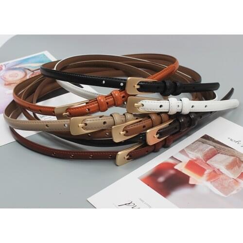 Vintage Plain Cow Leather Waist Belt for Women Slim Corset Jean Pant Strap Accessories 2021 Genuine Cowskin Belt Female Cinturon