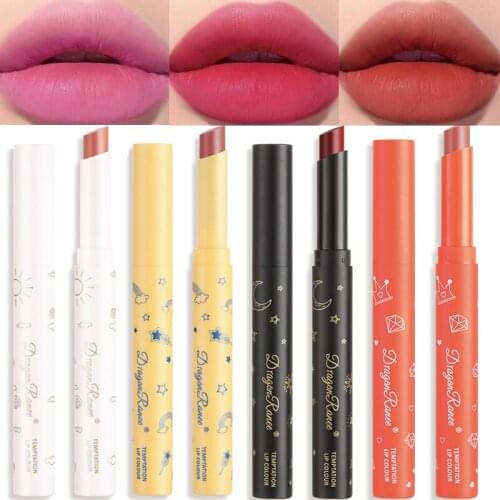 1PCS Women Lip Gloss 12 Colors Velvet Matte Lipstick Waterproof Long Lasting Pink Lip Gloss Sexy Lip Tint Makeup Cosmetic