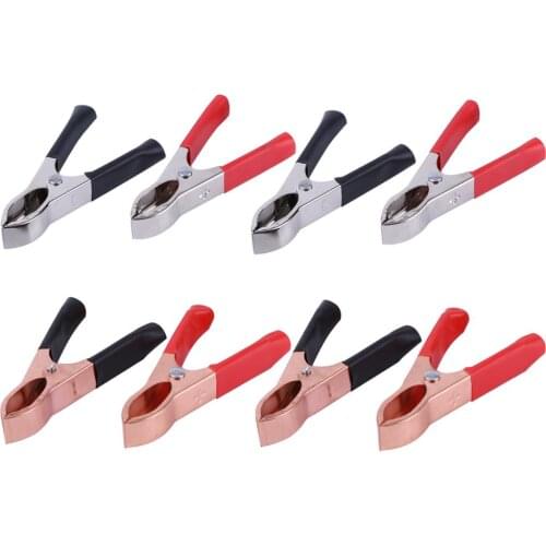 2 Red+ 2 Black 30A Coated Car Battery Test Clips Alligator Clamps 72 x 40 x 12mm/2.83 x 1.57 x 0.47"