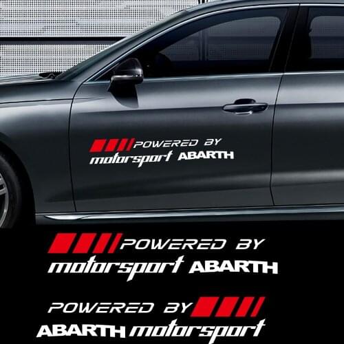 2pcs Specially Cool Car Door Sticker Car Logo Stickers For Fiat ABARTH 500 Punto Panda Tipo Modification accessories