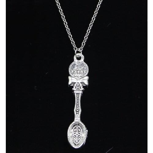 20pcs New Fashion Necklace 53x11mm kitchen cooking spoon Pendants Short Long Women Men Colar Gift Jewelry Choker