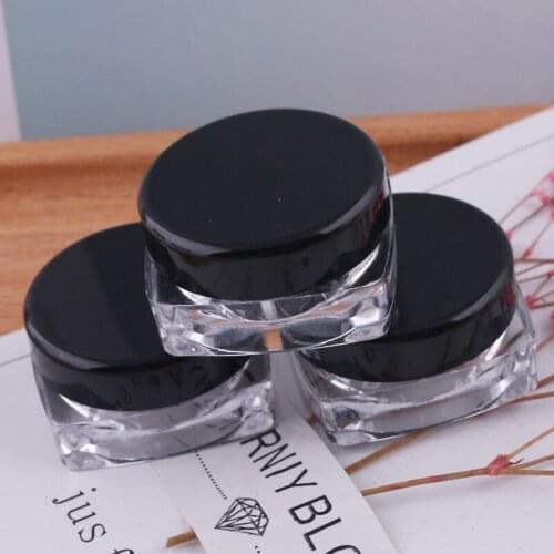 201-1) 50x Clear Plastic Jars Beauty Containers Small Lip Balm Pots Makeup DIY Packaging 50, Clear, Empty, 5 Gram Plastic Pot