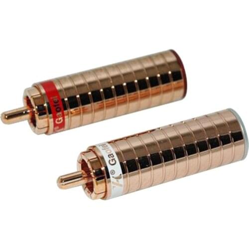 4pcs Hifi Audio Gaofei copper RCA Audio Connectors Plug Jack RCA Output Plug Plugs