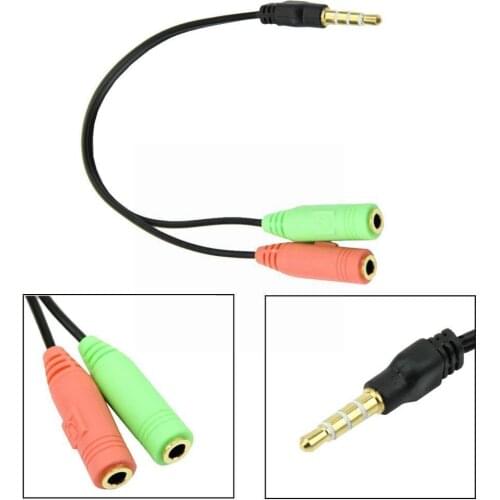 Audio Cable Male To Female 3.5mm Stereo Audio Adapter Y 1 Male For Computer 2 Adapter Cable To to Mic PC Female Headset Spl Y0S8