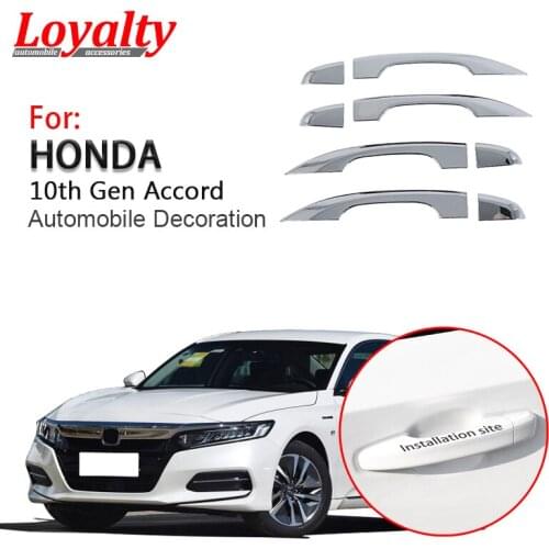 Loyalty for Honda Accord 10th Gen 2018 2019 Door Handle Cover Trim Without Keyhole ABS Silver Car Styling Auto Accessories