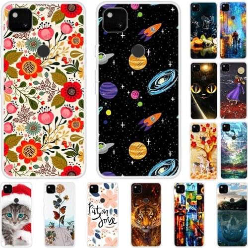 Case For Google PIXEL 4A Phone Cover Back Fitness Silicone Bumper And Softness TPU With Happy Town Series