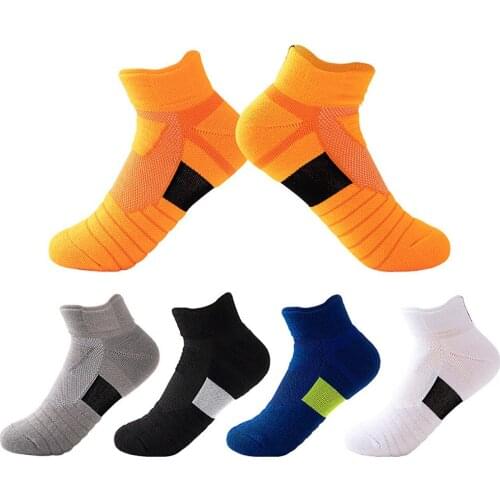 Children Sports Socks Cycling Running Socks Cotton Compression Socks Sweat Sweat-Absorbent Thick Breathable Short Socks