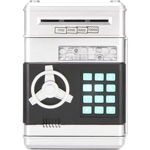 Electronic Password Chewing Coin Cash Deposit Machine Gift for Children Kids Electronic Piggy Bank ATM Password Money Box Safety