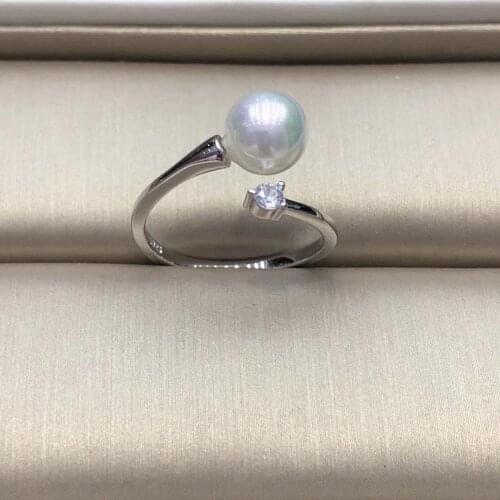 Hot 925 Sterling Silver Adjustable Ring Settings Findings Mountings Parts for Pearl Corals Jade Crystal, 5pcs/lot