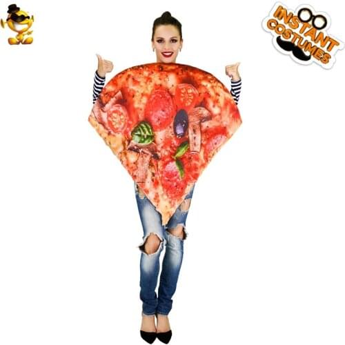 Pizza Costume Adult Women Slice Jumpsuit Delicious Food Halloween Christmas Festival Performance Cosplay Costumes