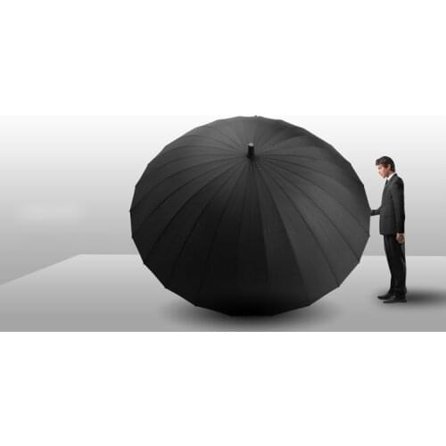 Hot sell Creative long handle outdoor 24 Rib straight 24K umbrella large golf umbrellas two or three people compact umbrellas