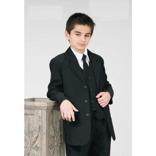 Top sell/Free shipping/Custom Made Kid tuxedo Notch Collar Children Wedding Suit Boys Attire(Jacket+Pants+Tie+Waistcoat) G943
