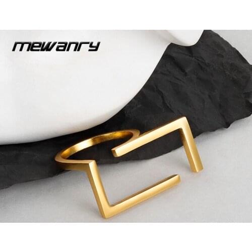 Mewanry 925 Sterling Silver Rings for Women Creative Design Geometry Fashion Vintage Holiday Party Elegant Jewelry Birthday Gift