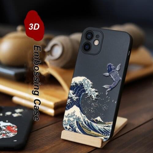 For iPhone 12 11 Pro Max Mini XS Max XR X SE 2020 8 7 Plus Case 3D Relief Matte Soft Back Cover LICOERS Official for iPhone 12