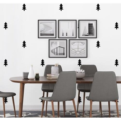 Modern Nordic INS Trees Pattern 3D Pure Paper Wallpaper Forest Living Room Bedroom Paper Background Wall Paper Home Decoration