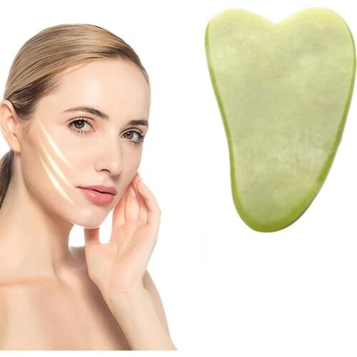 Natural Green Jade Stone Gua sha Massage Tool for face SPA Therapy GuaSha Massager gouache Stone Antistress Body Scraping Board