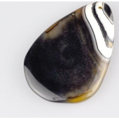 Wholesale 10pcs Natural Semi Precious Stone Bead, Black stone Tear Shape Pendant For Fancy Jewelry Necklace DIY Making
