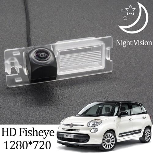 Owtosin HD 1280*720 Fisheye Rear View Camera For FIAT 500L/500LTrekking/500L Living/500L MPW 2012-2019 Car Parking Accessories