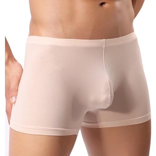 Mens Boxer Underwear Men Summer Ice Silk Boxers Man Panties Homme Seamless Underpants Male Soft Ventilate Four Shorts Slips