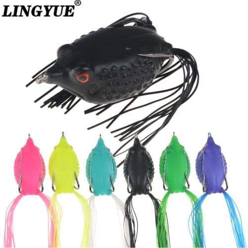 1Pc 50mm 10g Top Water Ray Frog Shape Minnow Crank Wobblers for Fly Fishing Soft Tube Bait Japan Plastic