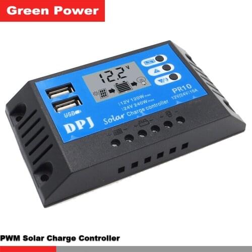 CMP12 PWM 10A 20A 12V/24V solar charge controller,led lighting display regulator solar cell panel for solar panel system use