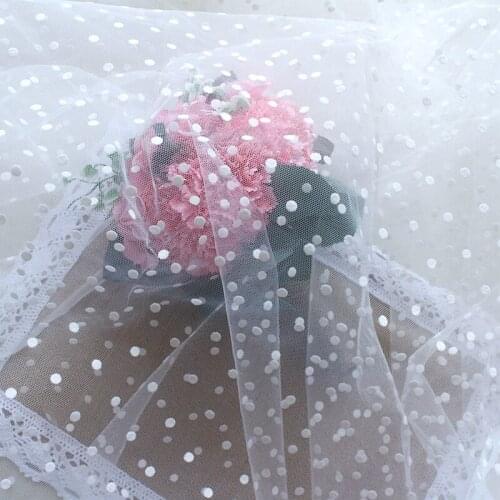 1Y/Lot Hard Bridal Veil Mesh Polka Dot Material Handmade Diy Fabric Hat Veil Accessories
