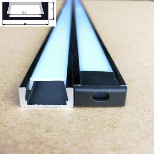 10pcs(10meters) x 1000mm 3.3ft Black anodized aluminum led channel profile for under cabinet led bar light SDW1607