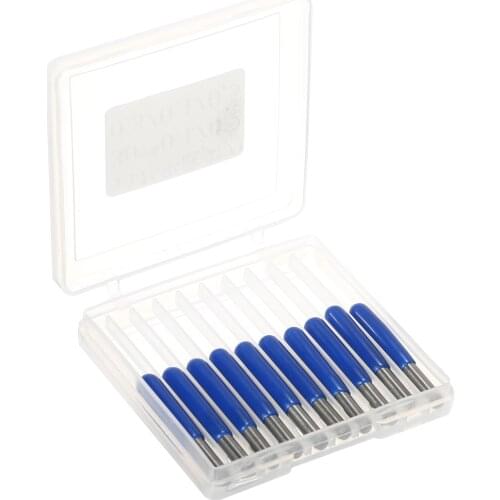 10Pcs/Lot V-shape Flat bottom Carbide PCB Engraving Bits CNC Router Tool 3.175mm Shank 30 Degree Tip 0.1/0.2/0.3/0.4/0.5mm