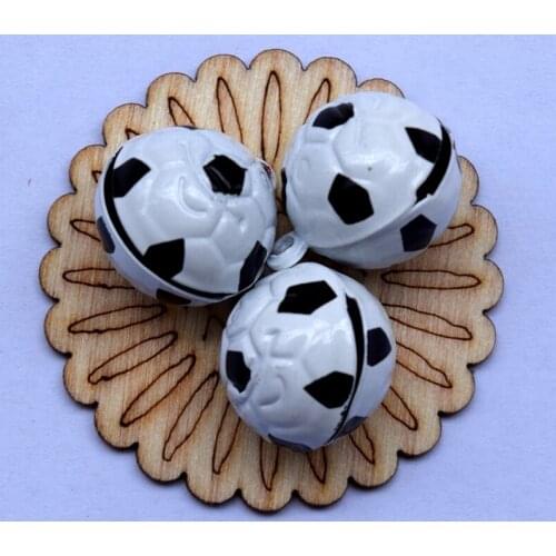 100pcs/lot diy small lovely World Cup soccer ball new design 21*18MM Children dance the bell / Pet bell 011003019